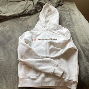 White Champion hoodie